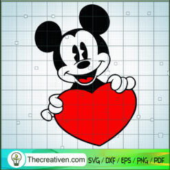 Mickey Heart SVG, Mickey Valentine SVG, Happy Valentine's Day SVG