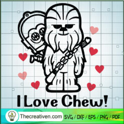 I Love Chew SVG Cut File for Cricut & Silhouette