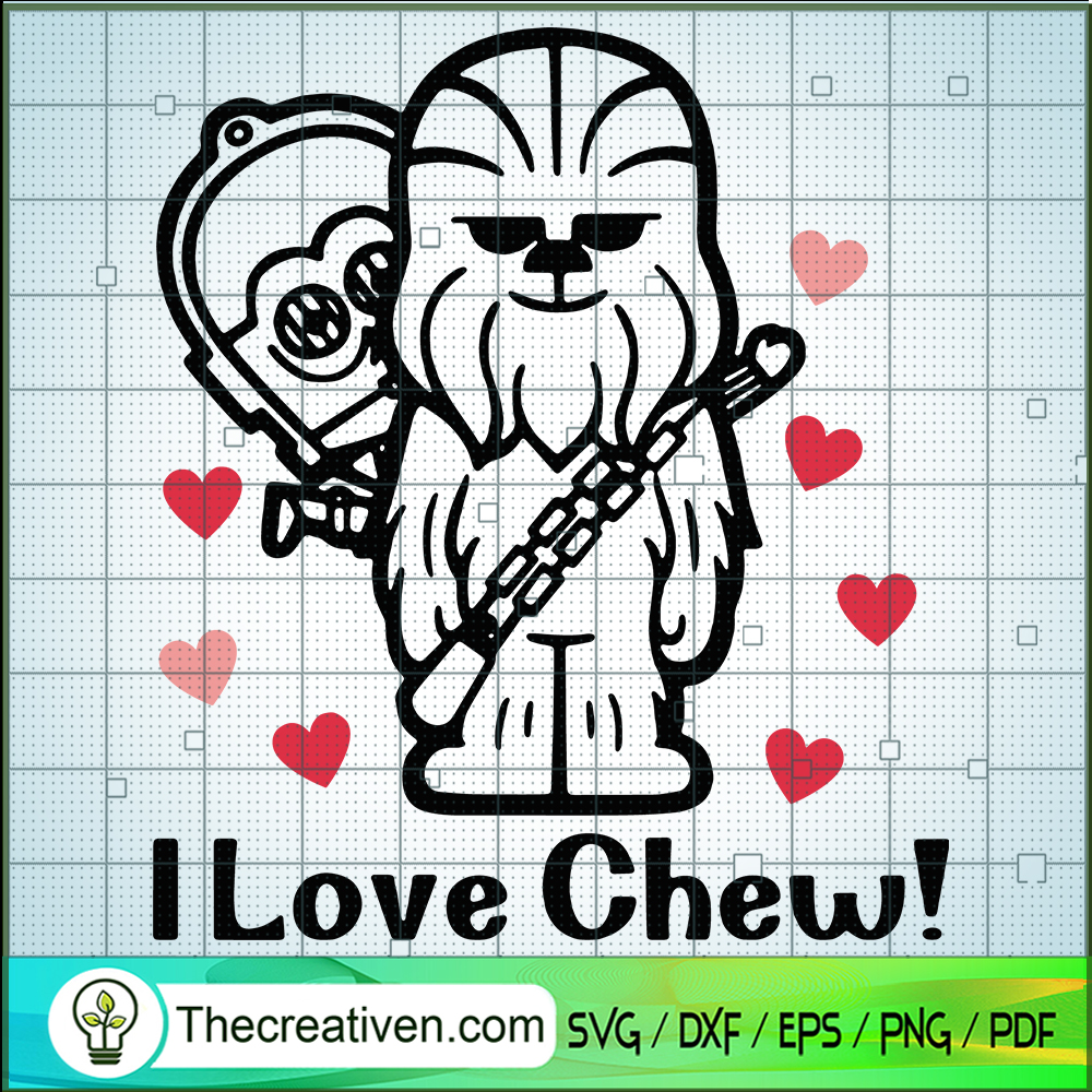 I Love Chew SVG Cut File for Cricut & Silhouette 1 I Love Chew SVG Cut File for Cricut & Silhouette