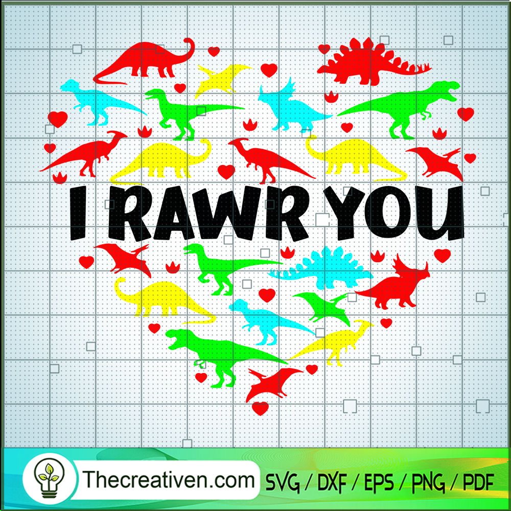 I Rawr You Dinosaur SVG, Heart Dinosaur SVG, Funny Valentine SVG 1 I Rawr You Dinosaur SVG, Heart Dinosaur SVG, Funny Valentine SVG