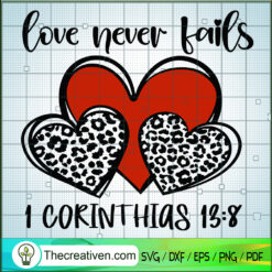 Love Never Fails 1 Corinthia SVG Cut File for Cricut