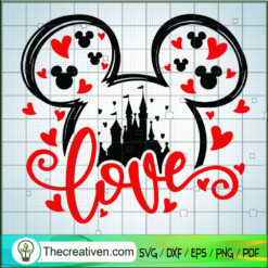 Mouse Love SVG, Valentines Day SVG, Disney Valentine SVG