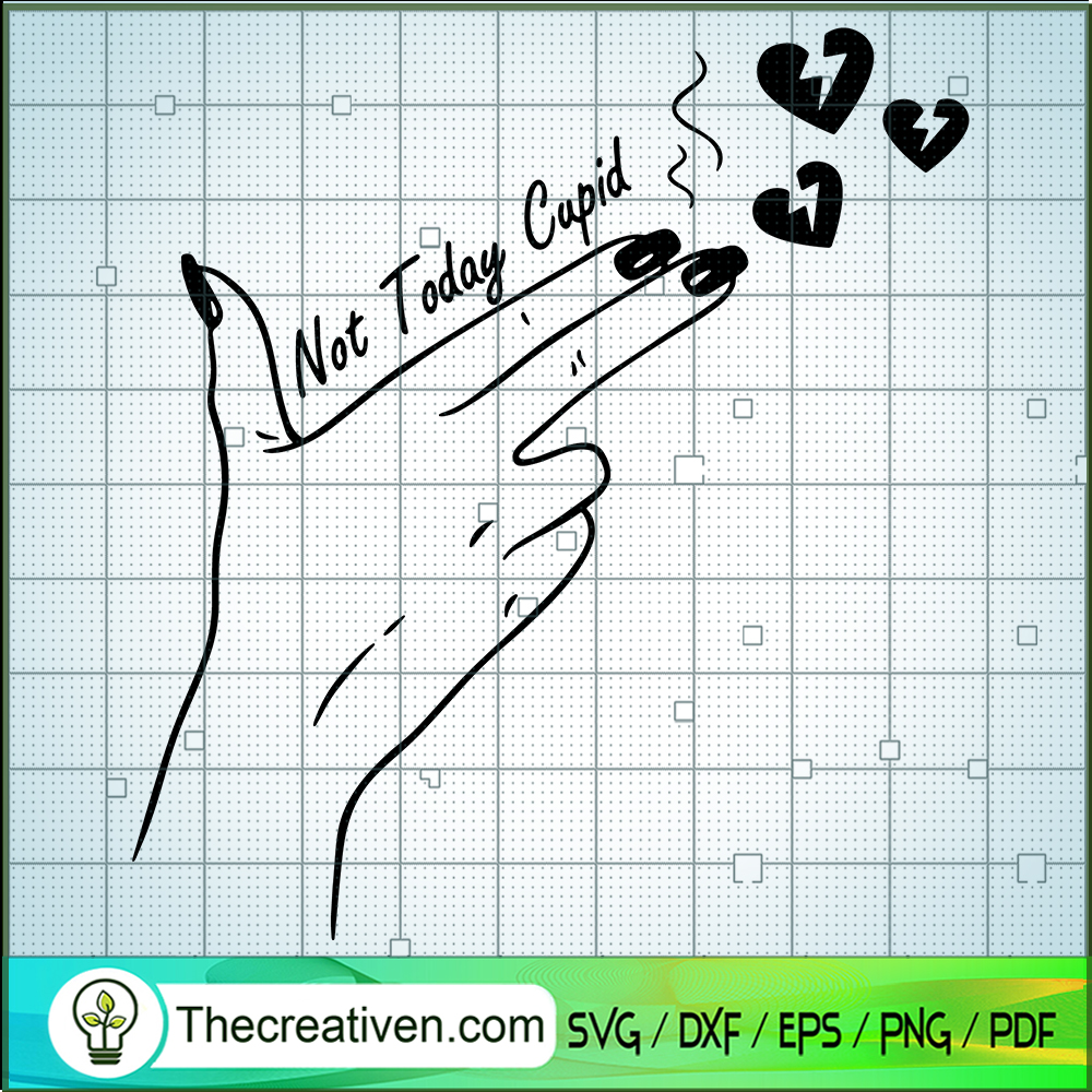 Not Today Cupid SVG, Gun Finger Hand SVG, Funny Valentine's Day SVG 1 Not Today Cupid SVG, Gun Finger Hand SVG, Funny Valentine's Day SVG