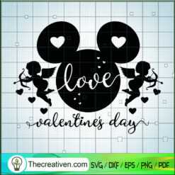 Love Valentine's Day SVG, Mouse Love SVG, Cupid SVG