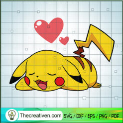 Pikachu Valentine SVG, Pokemon Valentine, Pikachu Heart SVG