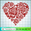 Rose Heart SVG, Floral Heart Valentines SVG, Rose Heart SVG 3 Untitled 43 copy