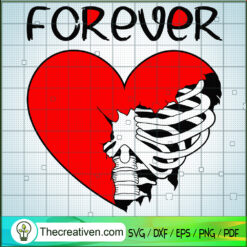 Skeleton Heart Forever-Over SVG Cut File for Cricut & Silhouette