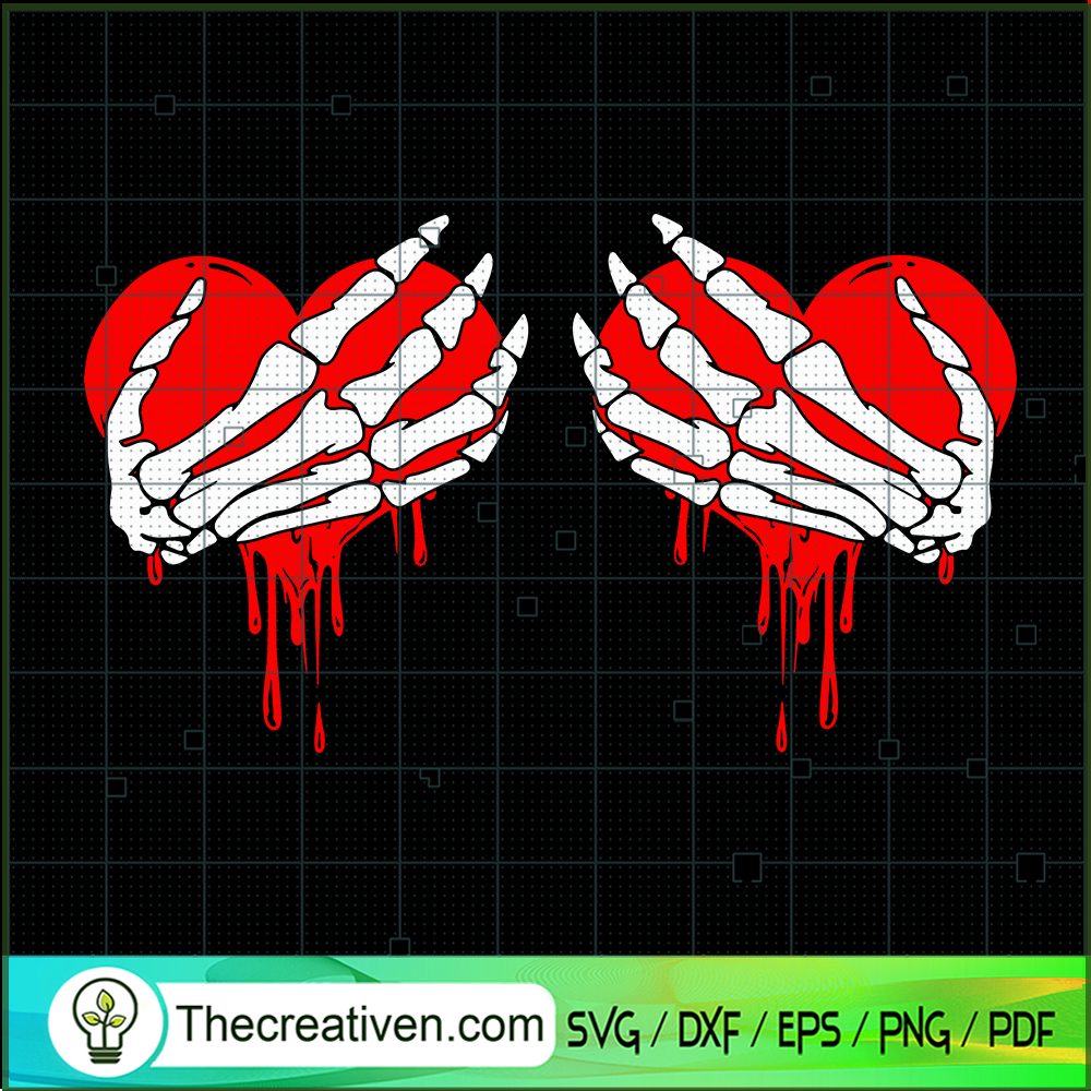 Valentine Skeleton Hands SVG Cut File for Cricut & Sil Design 76999 1 Valentine Skeleton Hands SVG Cut File for Cricut & Sil Design 76999