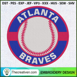 Atlanta Braves Logo Baseball Embroidery Design