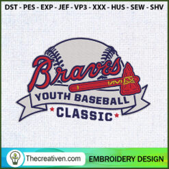 Braves Youth Baseball Classi Embroidery Design