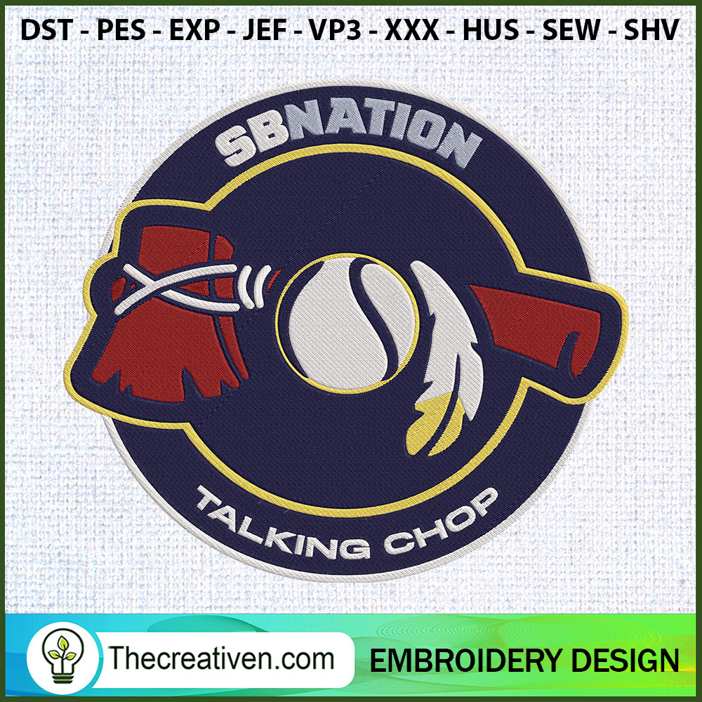 SB Nation Talking Chop Brave Embroidery Design 1 SB Nation Talking Chop Brave Embroidery Design