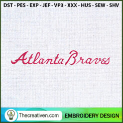 Atlanta Braves Letter Embroi Embroidery Design