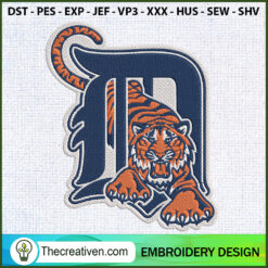D with Tiger Logo Embroidery Embroidery Design