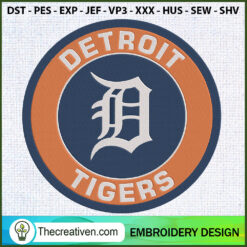 Detroit Tigers Logo Embroide Embroidery Design