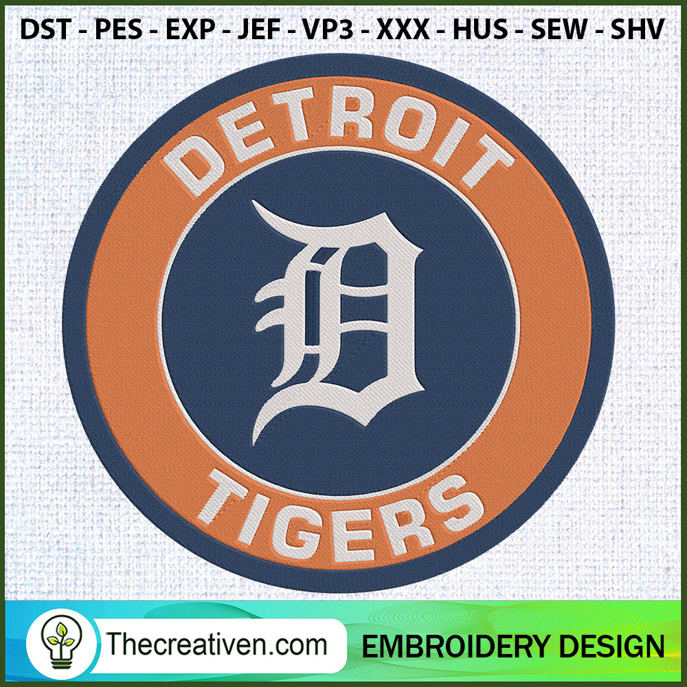 Detroit Tigers Logo Embroide Embroidery Design 1 Detroit Tigers Logo Embroide Embroidery Design