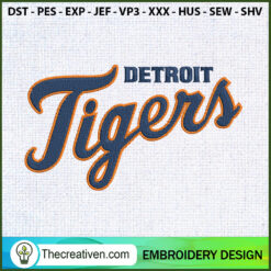 Detroit Tigers Letter Logo E Embroidery Design