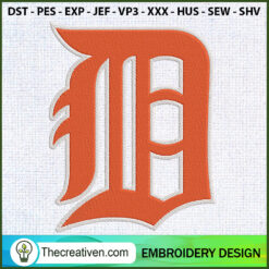 Detroit Tigers D Logo Embroi Embroidery Design
