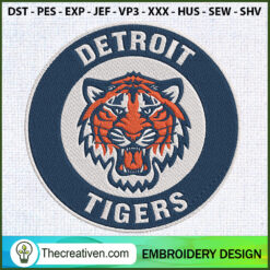 Detroit Tigers With Tiger Lo Embroidery Design