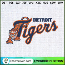 Detroit Tigers With Tiger Le Embroidery Design