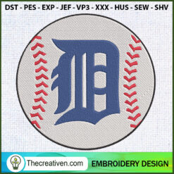 Baseball Logo D Square Embro Embroidery Design