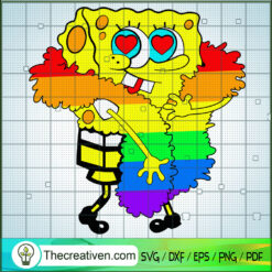 LGBT SpongeBob SVG, Spongebob Pride SVG, Gay Pride SVG