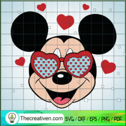 Mickey Mouse Valentines Day SVG Cut File for Cricut & Silhouette