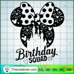 Minnie Birthday Squad SVG, Disney Minnie SVG, Walt Disney SVG