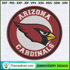 Logo Arizona Cardinals Circl Embroidery Design