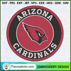 Arizona Cardinals Flag Circl Embroidery Design
