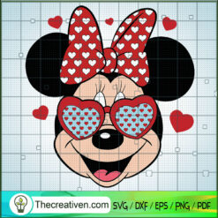 Minnie Mouse Valentines Day SVG Cut File for Cricut & Silhouette