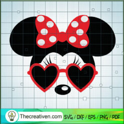 Minnie Heart Sunglasses SVG Cut File for Cricut & Silhouette
