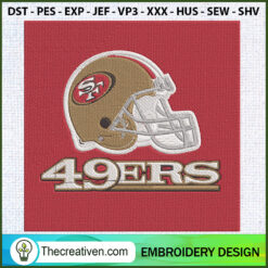 Helmet 49Ers Flag Logo Embro Embroidery Design