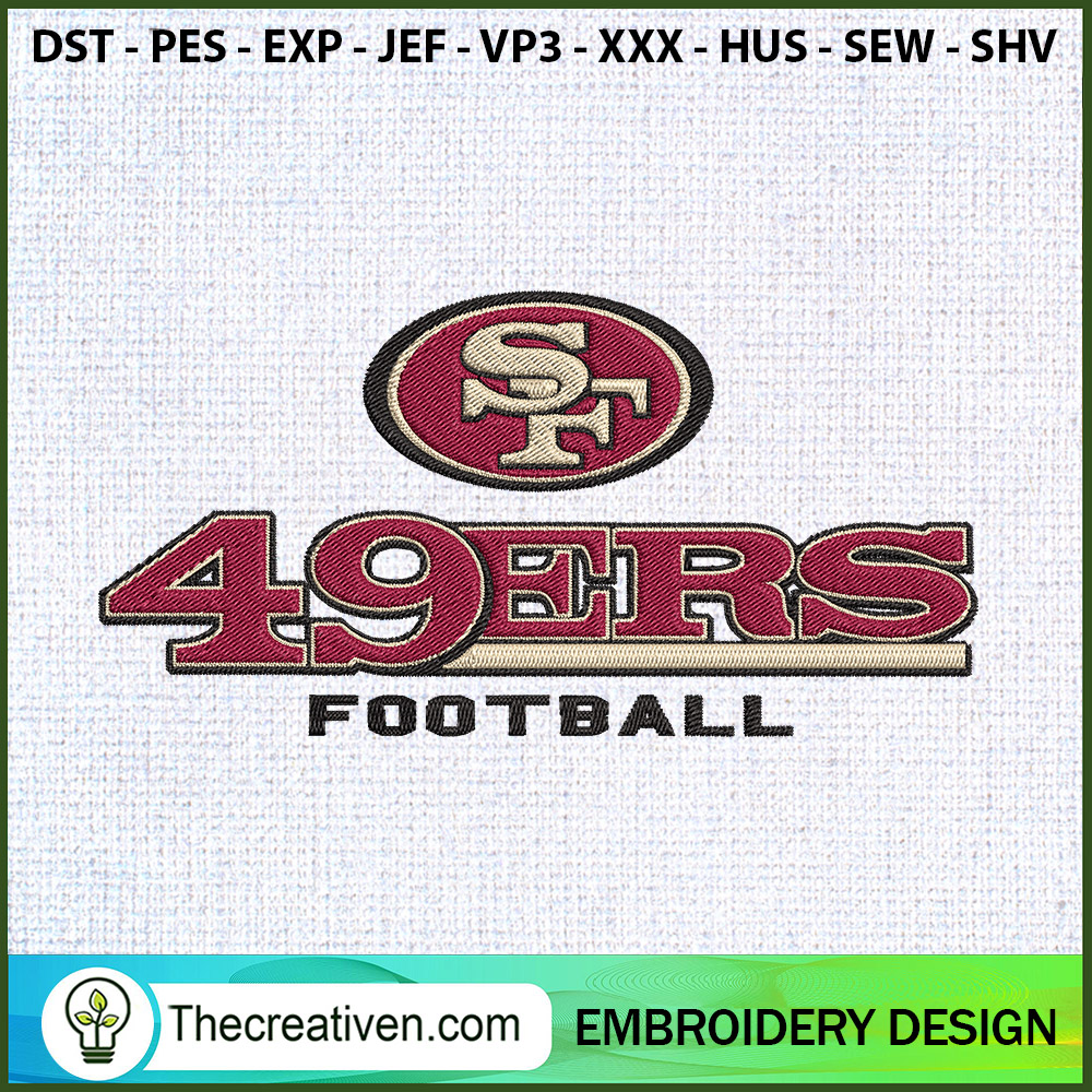 SF 49Ers Football Logo Embro Embroidery Design 1 SF 49Ers Football Logo Embro Embroidery Design