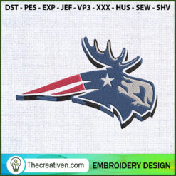 New England Patriots Dear He Embroidery Design