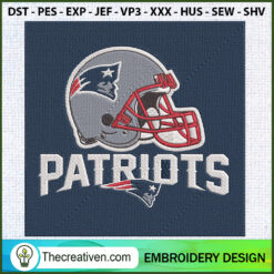 Helmet Patriots Flag Embroid Embroidery Design