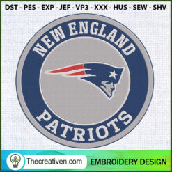 New England Patriots Logo Ci Embroidery Design Design 77805