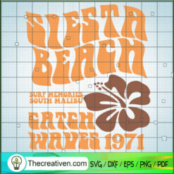 Siesta Beach Surf Memories S SVG Cut File for Cricut