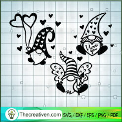 Valentine Gnomes SVG, Gnomes I Love You SVG, Happy Valentine's Day SVG
