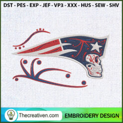 Skull Flag Patriots Embroide Embroidery Design