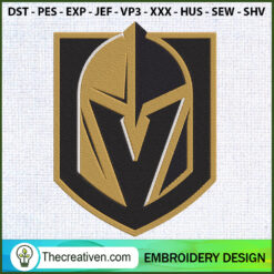 Logo Shield Vegas Golden Kni Embroidery Design