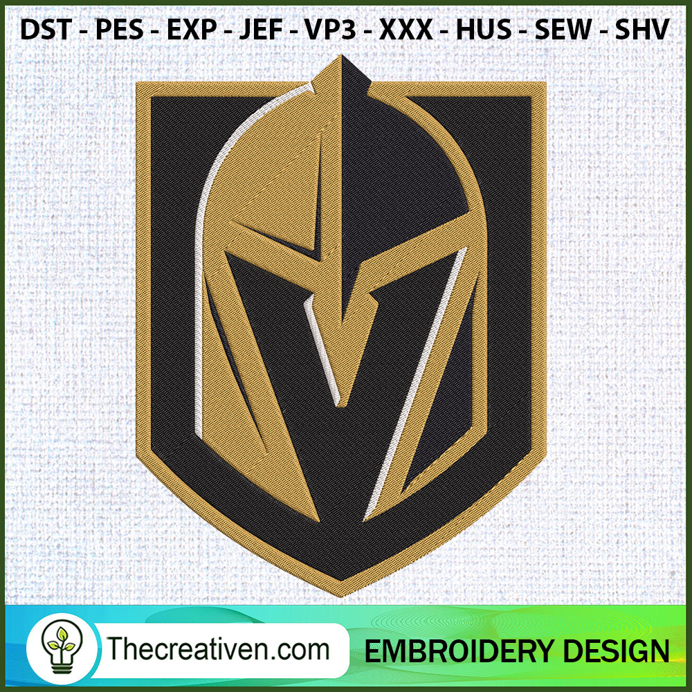 Logo Shield Vegas Golden Kni Embroidery Design 1 Logo Shield Vegas Golden Kni Embroidery Design