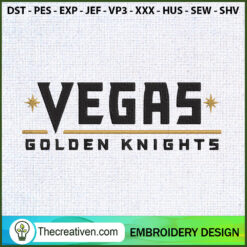 Vegas Golden Knights Letter  Embroidery Design