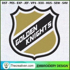 Golden Knights Logo Shield E Embroidery Design