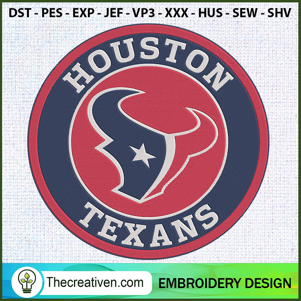 Houston Texans Logo Circle E Embroidery Design 1 Houston Texans Logo Circle E Embroidery Design