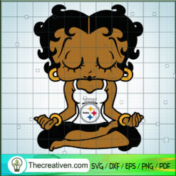 Betty Boop Pittsburgh Steelers SVG, Black Girl SVG, Sport Girl SVG