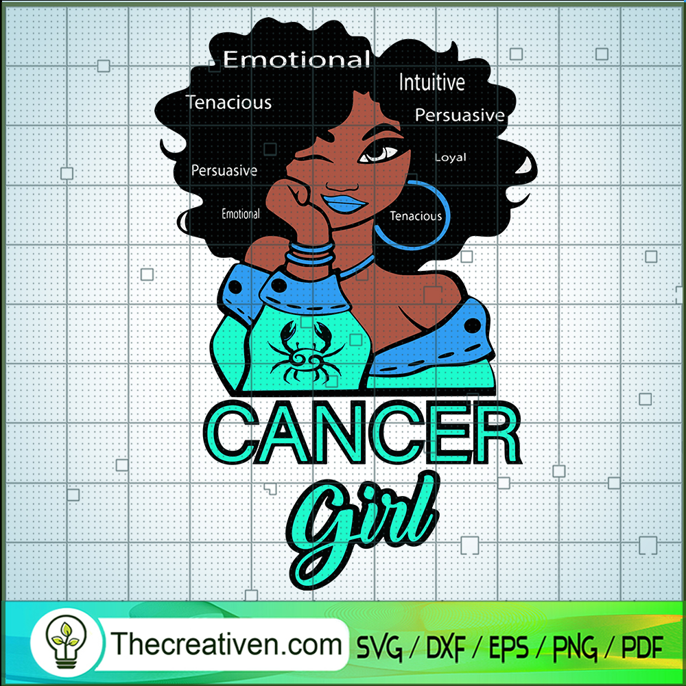Cancer Girl Birthday Zodiac SVG, Black Girl SVG, Birthday Girl SVG 1 Cancer Girl Birthday Zodiac SVG, Black Girl SVG, Birthday Girl SVG