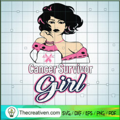 Cancer Survivor Girl SVG, Cancer Survivor SVG, Girl SVG
