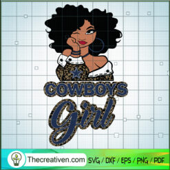 Dallas Cowboys Camo Girl SVG Cut File for Cricut & Silhouette