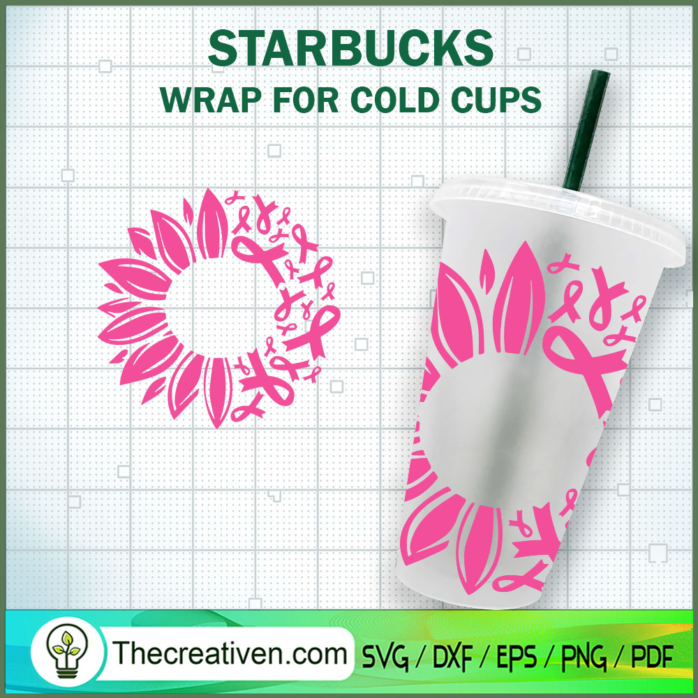 Cancer Flower Starbucks Cup SVG, Starbucks Cold Cup Full Wrap SVG 1 Cancer Flower Starbucks Cup SVG, Starbucks Cold Cup Full Wrap SVG