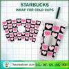 Heart Icon Starbucks Cup SVG, Starbucks Cold Cup Full Wrap SVG